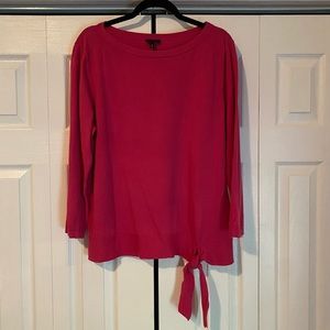 Talbots Cotton Sweater with Tie Detail